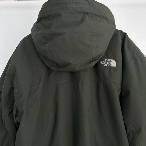 The North Face Jacket Mens Large HyVent Gotham Goose Down Hooded Parka Military - Picture 12 of 16